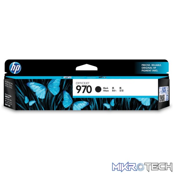 HP 970 Black Standard Yield Printer Ink Cartridge Original CN621AE Single-pack HP 970 Black Standard Yield Printer Ink Cartridge Original CN621AE Single-pack