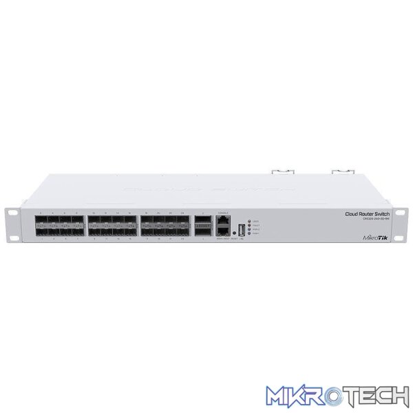 crs326-24s-2q-rm-switches-31023630975140 MikroTik CRS326-24S+2Q+RM Managed Switch L3 Fast Ethernet 1U White - Image 1