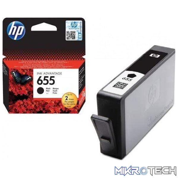 HP 655 Ink Advantage Black Printer Cartridge Original CZ109AE Single-pack - Image 2