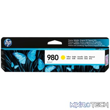HP 980 Yellow Standard Yield Printer Ink Cartridge Original D8J09A Single-pack