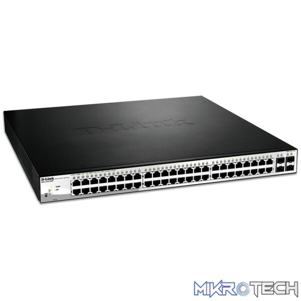 dgs-1210-52mp-switches-30399173525668 D-Link DGS-1210-52MP 52-port Gigabit Managed Switch L2 Gigabit Ethernet PoE 1U Black - Image 1