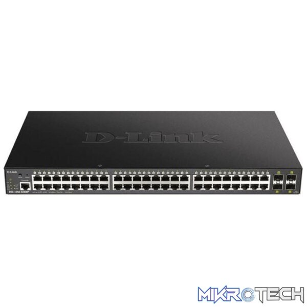 dgs-1250-52xmp-switches-42614720987300 D-Link DGS-1250 48-port PoE Gigabit Smart Managed Metro Switch with 4x 10G SFP+ ports DGS-1250-52XMP - Image 1