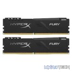 Kingston Hyper-x Fury 16Gb(8Gb x2) DDR4-3600 (pc4-28800) CL17 1.2v Desktop Memory Module with black asymmetrical heatsink