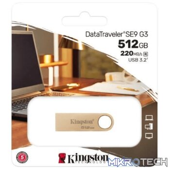 Kingston DataTraveler 512GB USB3.2 Gen1 Metal Flash Drive DTSE9G3/512GB