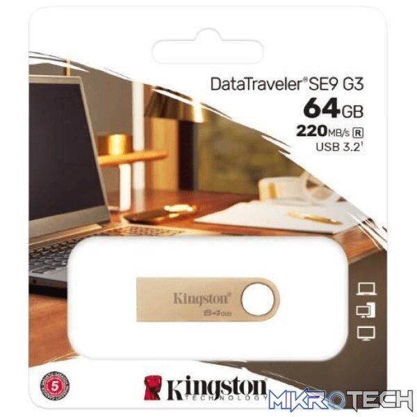 Kingston DataTraveler 64GB USB3.2 Gen1 Metal Flash Drive DTSE9G3/64GB Kingston DataTraveler 64GB USB3.2 Gen1 Metal Flash Drive DTSE9G3/64GB