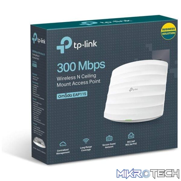 TP-Link EAP115 Wireless Access Point 300 Mbit/s Power over Ethernet (PoE) White - Image 5