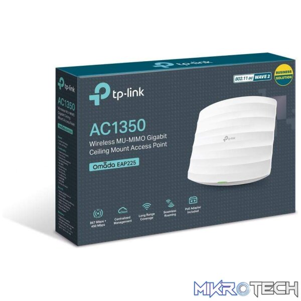 TP-Link EAP225 Wi-Fi 5 Wireless Router Dual-band 2.4GHz and 5GHz Gigabit Ethernet White - Image 9