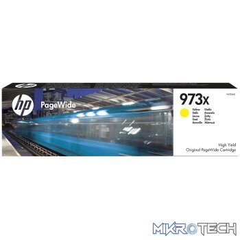HP 973X PageWide Yellow High Yield Printer Ink Cartridge Original F6T83AE Single-pack