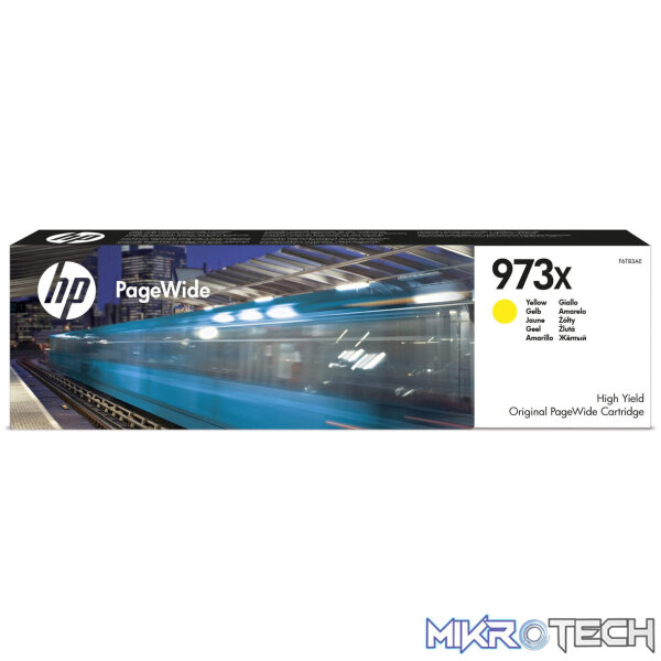 HP 973X PageWide Yellow High Yield Printer Ink Cartridge Original F6T83AE Single-pack - Image 5