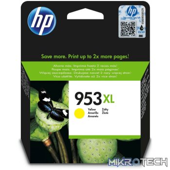 HP 953XL Yellow High Yield Printer Ink Cartridge Original F6U18AE Single-pack
