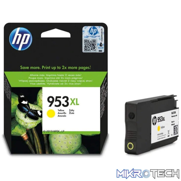 HP 953XL Yellow High Yield Printer Ink Cartridge Original F6U18AE Single-pack - Image 8