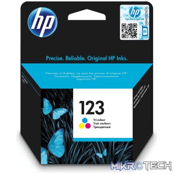 HP 123 Tri-Colour Printer Ink Cartridge Original F6V16AE Single-pack