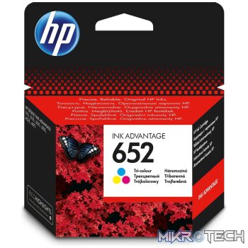HP 652 Ink Advantage Tri-Colour Printer Cartridge Original F6V24AE Single-pack