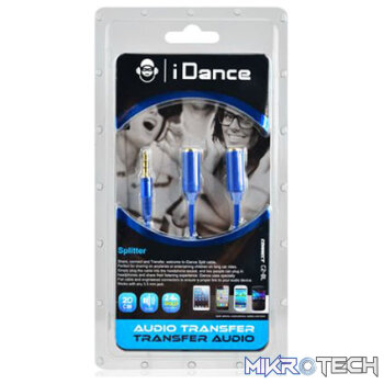 iDance Connect-C2 3.5mm 1-2 Splitter Blue
