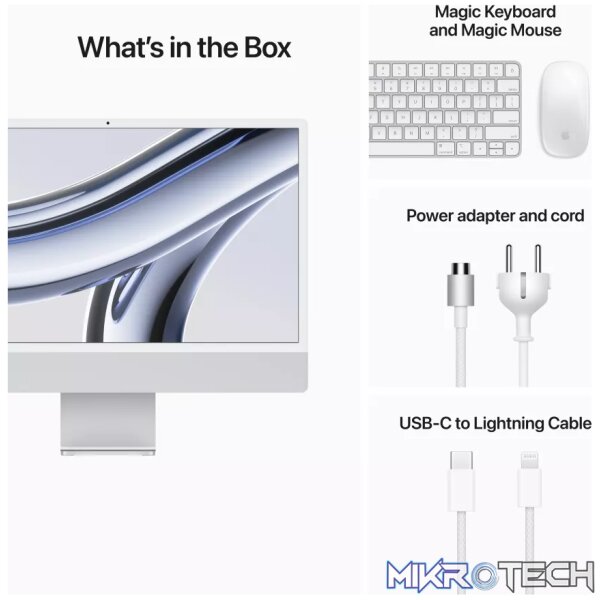 Apple iMac 23.5-inch Retina 4.5K All-in-One PC - Apple M3 256GB SSD 8GB RAM macOS MQR93SO/A - Image 9