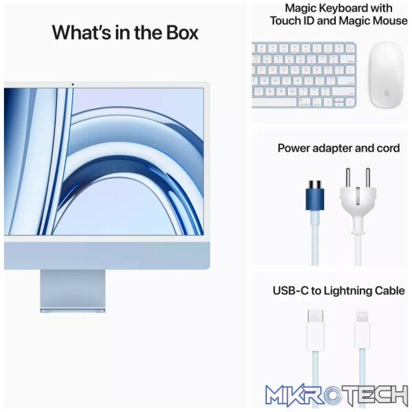 Apple iMac 23.5-inch Retina 4.5K All-in-One PC - Apple M3 256GB SSD 8GB RAM macOS MQRQ3SO/A - Image 9