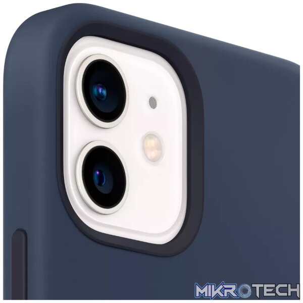 iPhone 12 or 12 Pro Silicone Case with MagSafe Deep Navy - Image 3