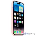 iPhone 14 Pro Silicone Case with MagSafe - Chalk Pink - Image 3