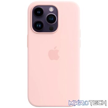 iPhone 14 Pro Silicone Case with MagSafe - Chalk Pink