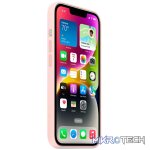 iPhone 14 Silicone Case with MagSafe - Chalk Pink - Image 3