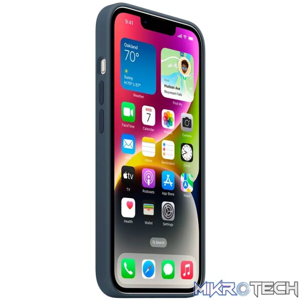 iPhone 14 Silicone Case with MagSafe - Storm Blue - Image 3