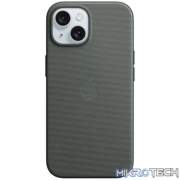 iPhone 15 FineWoven Case with MagSafe - Evergreen iPhone 15 FineWoven Case with MagSafe - Evergreen