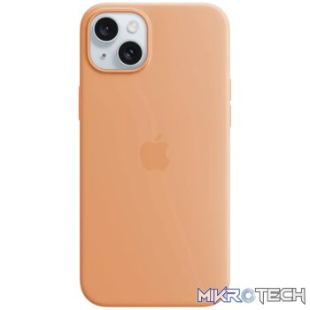 iPhone 15 Plus Silicone Case with MagSafe - Orange Sorbet