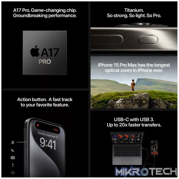 Apple iPhone 15 Pro 6.1-inch 512GB 5G iOS Natural Titanium - Image 7