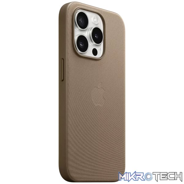 Apple iPhone 15 Pro FineWoven Taupe Case with MagSafe Support - Image 2