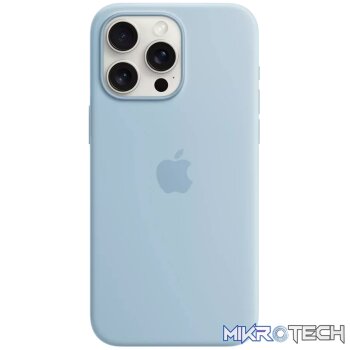 iPhone 15 Pro Max Silicone Case with MagSafe - Light Blue