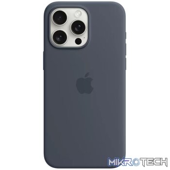 iPhone 15 Pro Max Silicone Case with MagSafe - Storm Blue