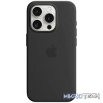 iPhone 15 Pro Silicone Case with MagSafe - Black