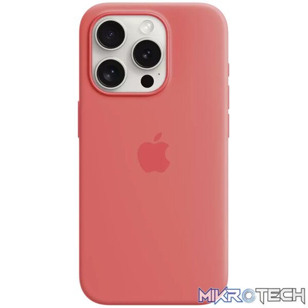 iPhone 15 Pro Silicone Case with MagSafe - Guava iPhone 15 Pro Silicone Case with MagSafe - Guava