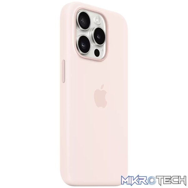iPhone 15 Pro Silicone Case with MagSafe - Light Pink - Image 2