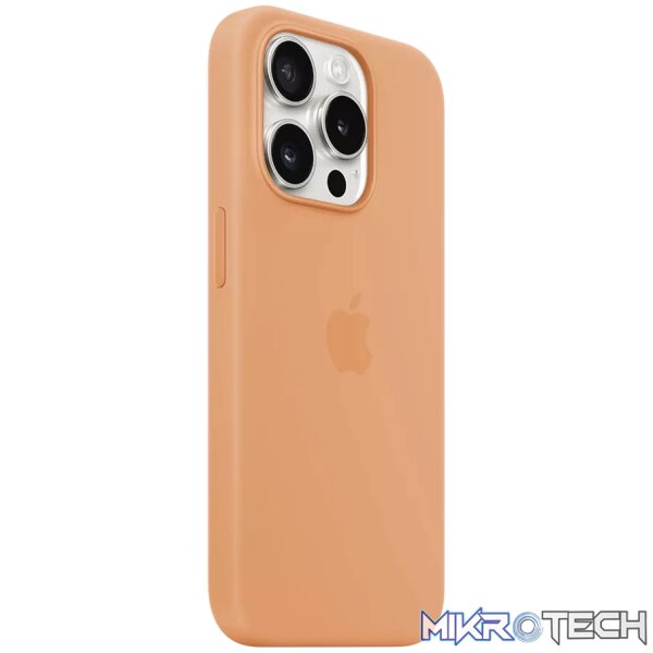 iPhone 15 Pro Silicone Case with MagSafe - Orange Sorbet - Image 2