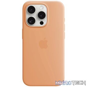 iPhone 15 Pro Silicone Case with MagSafe - Orange Sorbet