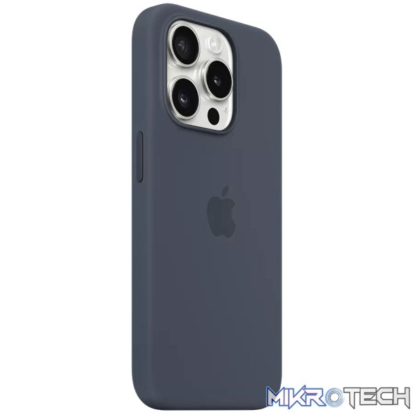iPhone 15 Pro Silicone Case with MagSafe - Storm Blue - Image 2