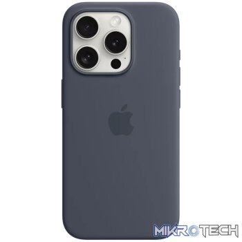 iPhone 15 Pro Silicone Case with MagSafe - Storm Blue