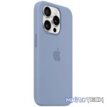 Apple iPhone 15 Pro Winter Blue Silicone Case with MagSafe Support - Image 2