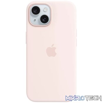 iPhone 15 Silicone Case with MagSafe - Light Pink