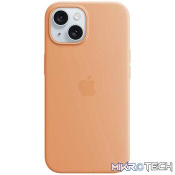 iPhone 15 Silicone Case with MagSafe - Orange Sorbet