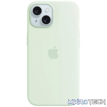 iPhone 15 Silicone Case with MagSafe - Soft Mint