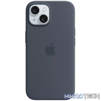 iPhone 15 Silicone Case with MagSafe - Storm Blue