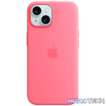 iPhone 15 Silicone Case with MagSafe – Pink