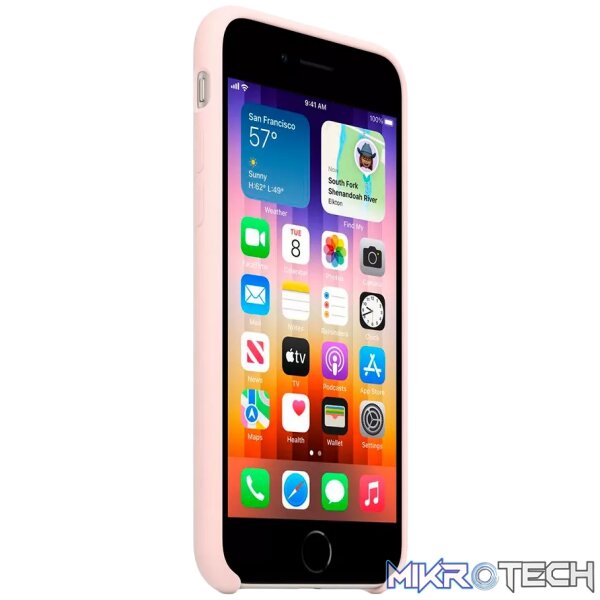 iPhone SE Silicone Case - Chalk Pink - Image 3