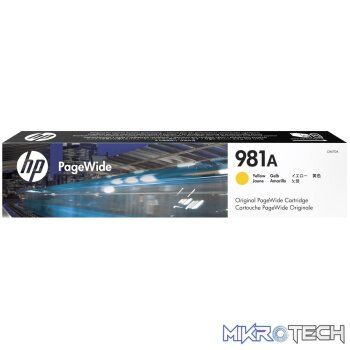 HP 981A PageWide Yellow Standard Yield Printer Ink Cartridge Original J3M70A Single-pack