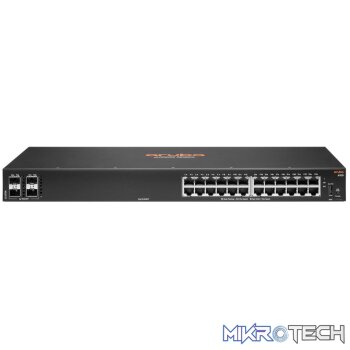 HPE Aruba 6100 24-port Class4 Managed L3 Gigabit Ethernet PoE Switch Black JL677A