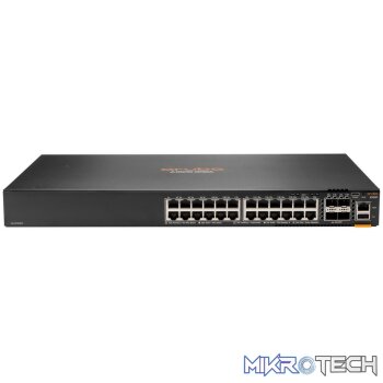 HPE Aruba 6200F 24G Class4 PoE 4SFP+ 370W Managed Switch L3 Gigabit Ethernet 1U Black JL725A