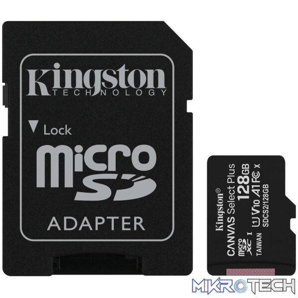 Kingston Canvas Select Plus 128GB miCroSDXC Memory Card - Image 2