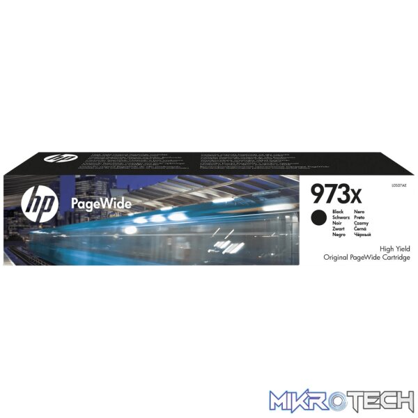 HP 973X PageWide Black High Yield Printer Ink Cartridge Original L0S07AE Single-pack HP 973X PageWide Black High Yield Printer Ink Cartridge Original L0S07AE Single-pack